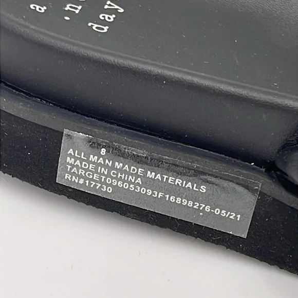 NWT A New Day Women’s Sage Braided Footbed Sandals - Black, Size 8 - Picture 8 of 13